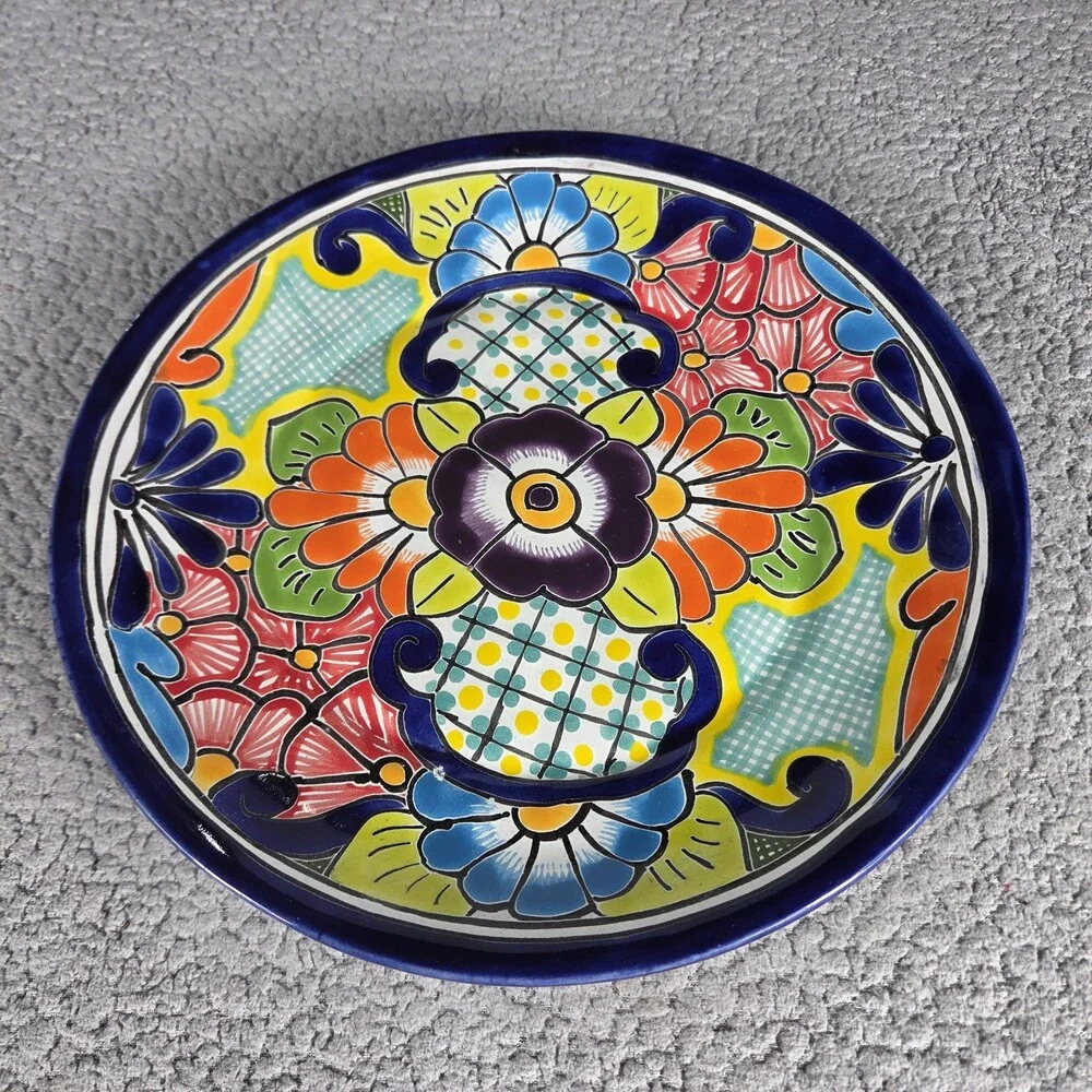 Talavera Plate Lead Free Mexican Art Pottery Hand Painted 11